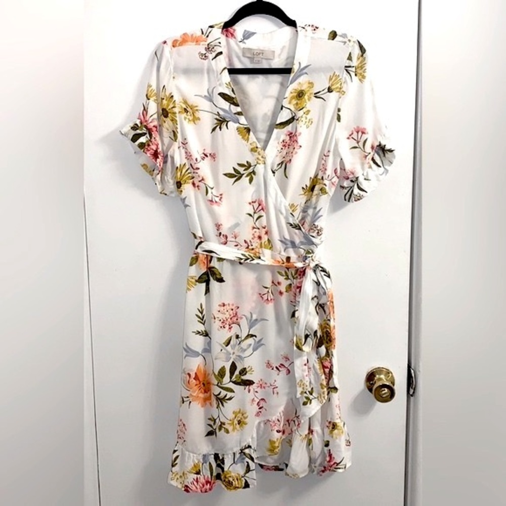 Loft Floral Wrap Dress